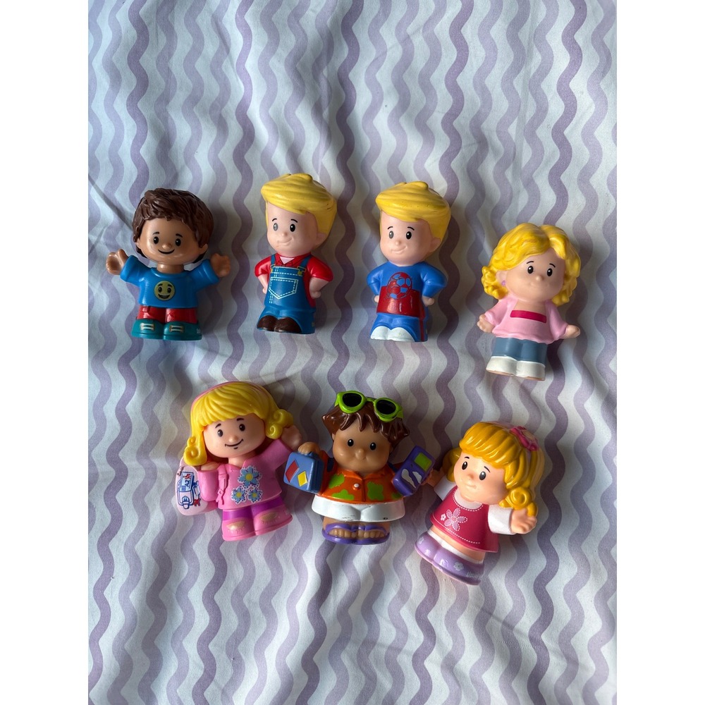 Fisher-Price Little People Figures Lot of 7 Kids Boys Girls Diverse Characters